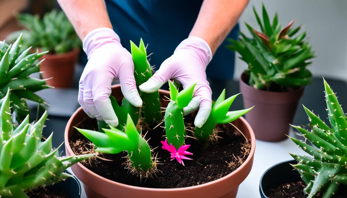 how to repot a christmas cactus